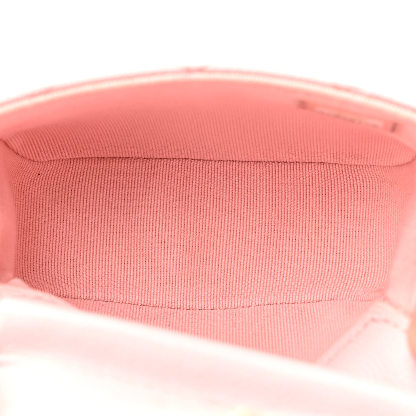 Caviar Quilted Mini Clutch With Chain Pink