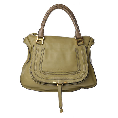 Chloe Calfskin Large Marcie Satchel Green 1 of 11