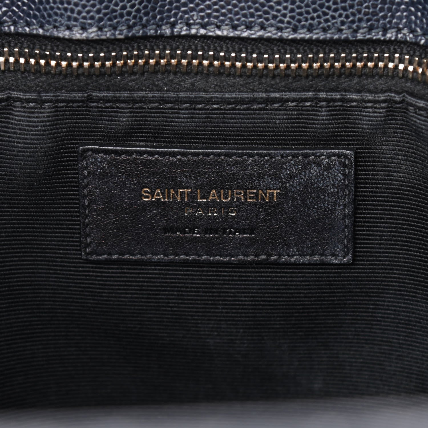 Saint Laurent Grain De Poudre Matelasse Chevron Monogram Shopping Bag Black 8 of 9