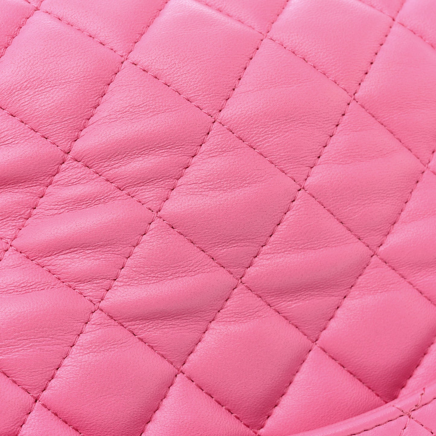 Lambskin Quilted Mini Rectangular Flap Neon Pink
