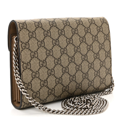 Gucci GG Supreme Monogram Mini Dionysus Chain Wallet Beige Taupe 3 of 9