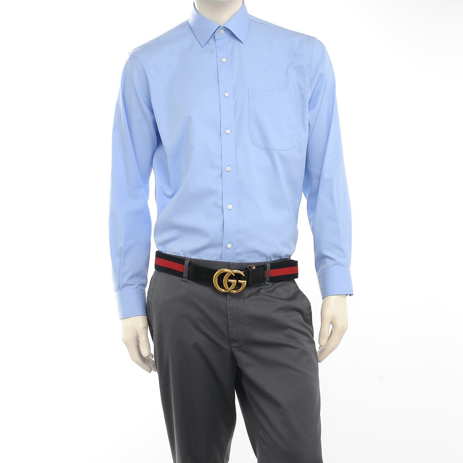 Gucci Nylon Calfskin Double G Web 40mm Belt 100 40 Blue Red Black 2 of 7