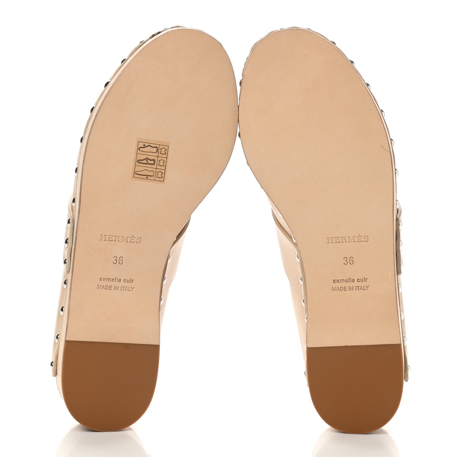 Hermes Calfskin Calya Mules 36 Hetre 5 of 9
