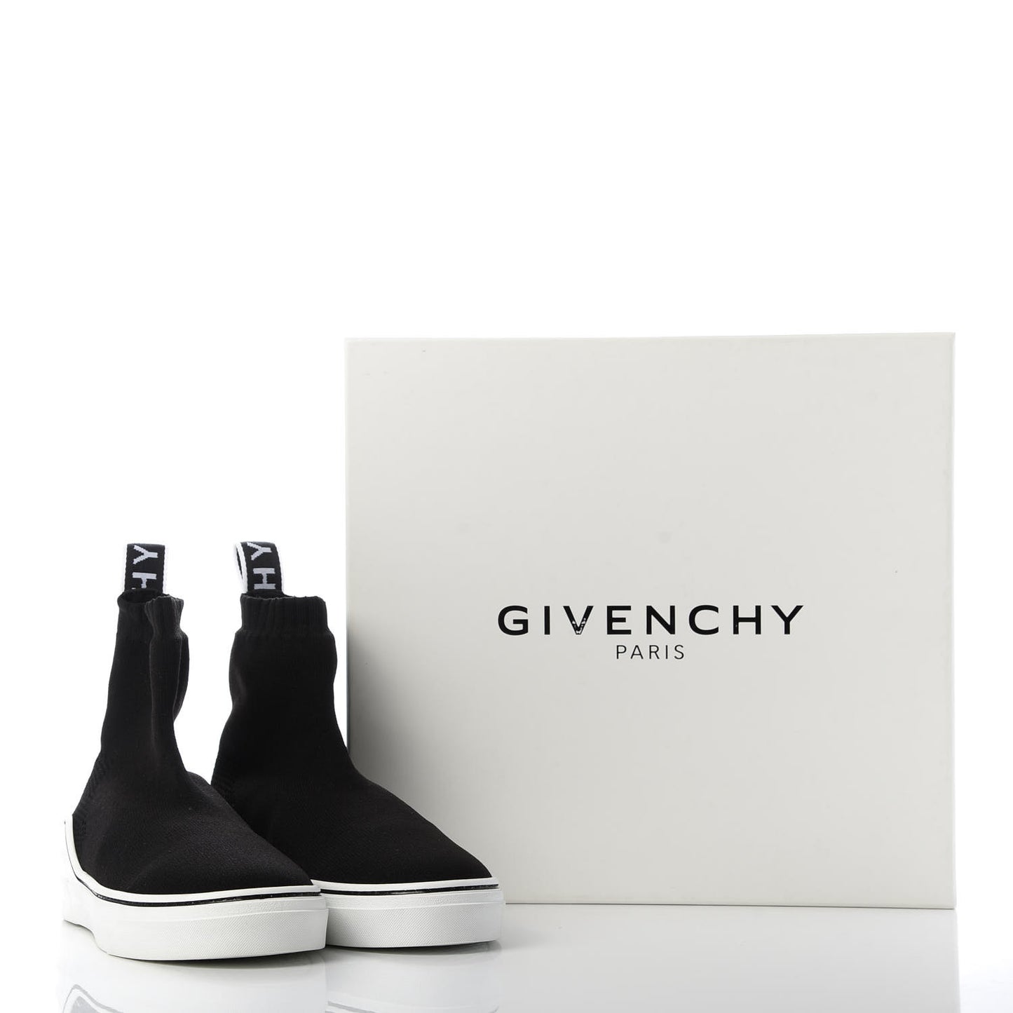 Technical Canvas Knit Womens George V Sock Sneakers 38.5 Black
