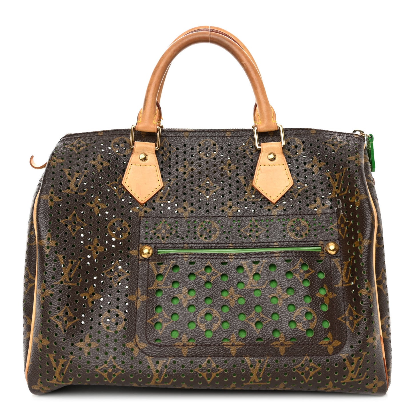 LOUIS VUITTON Monogram Perforated Speedy 30 Green