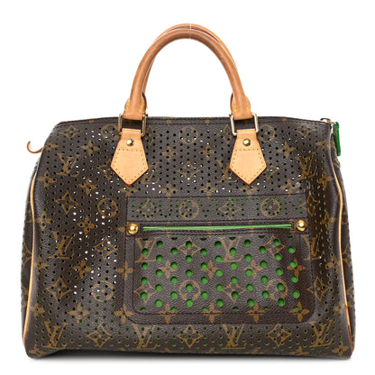 Louis Vuitton LOUIS VUITTON Monogram Perforated Speedy 30 Green 1 of 13