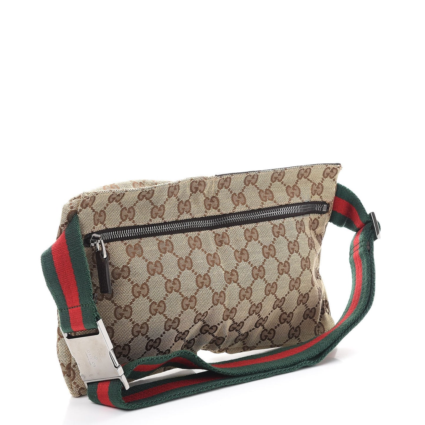 Monogram Web Belt Bag Dark Brown