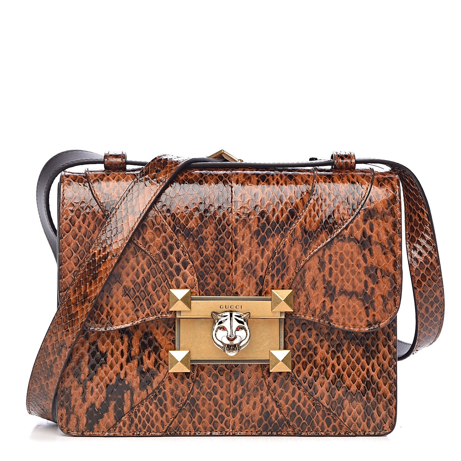 Gucci Elaphe Radiata Crystal Osiride Shoulder Bag Bright Cuir Ruby 1 of 14