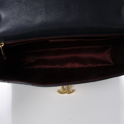 Chanel Lambskin Quilted Large Golden Class Flap Navy 5 of 8