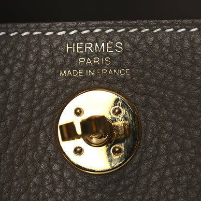 Hermes Taurillon Clemence Mini Lindy 20 Etoupe 6 of 12