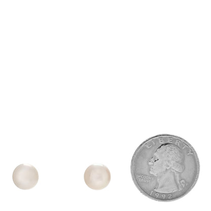 Tiffany Sterling Silver Freshwater Pearl 9mm Ziegfeld Earrings 2 of 5