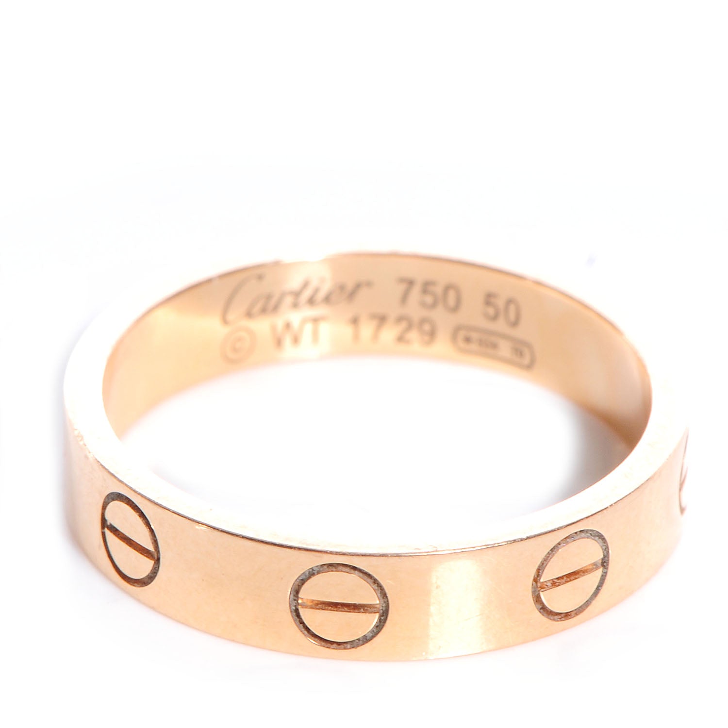 Cartier 18K Pink Gold 3.5mm LOVE Wedding Band Ring 50 5.25 1 of 5