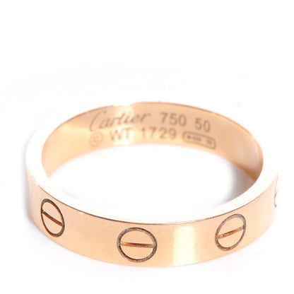 Cartier 18K Pink Gold 3.5mm LOVE Wedding Band Ring 50 5.25 1 of 5