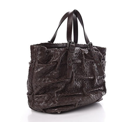 Bottega Veneta Nappa Intrecciato Pleated Tote Ebano 3 of 15