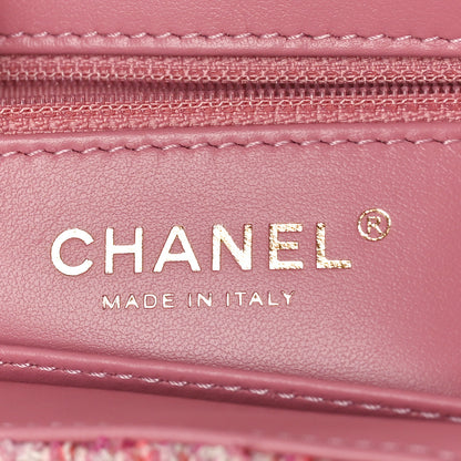 Chanel Tweed Quilted Nano Kelly Shopper Pink 6 of 9