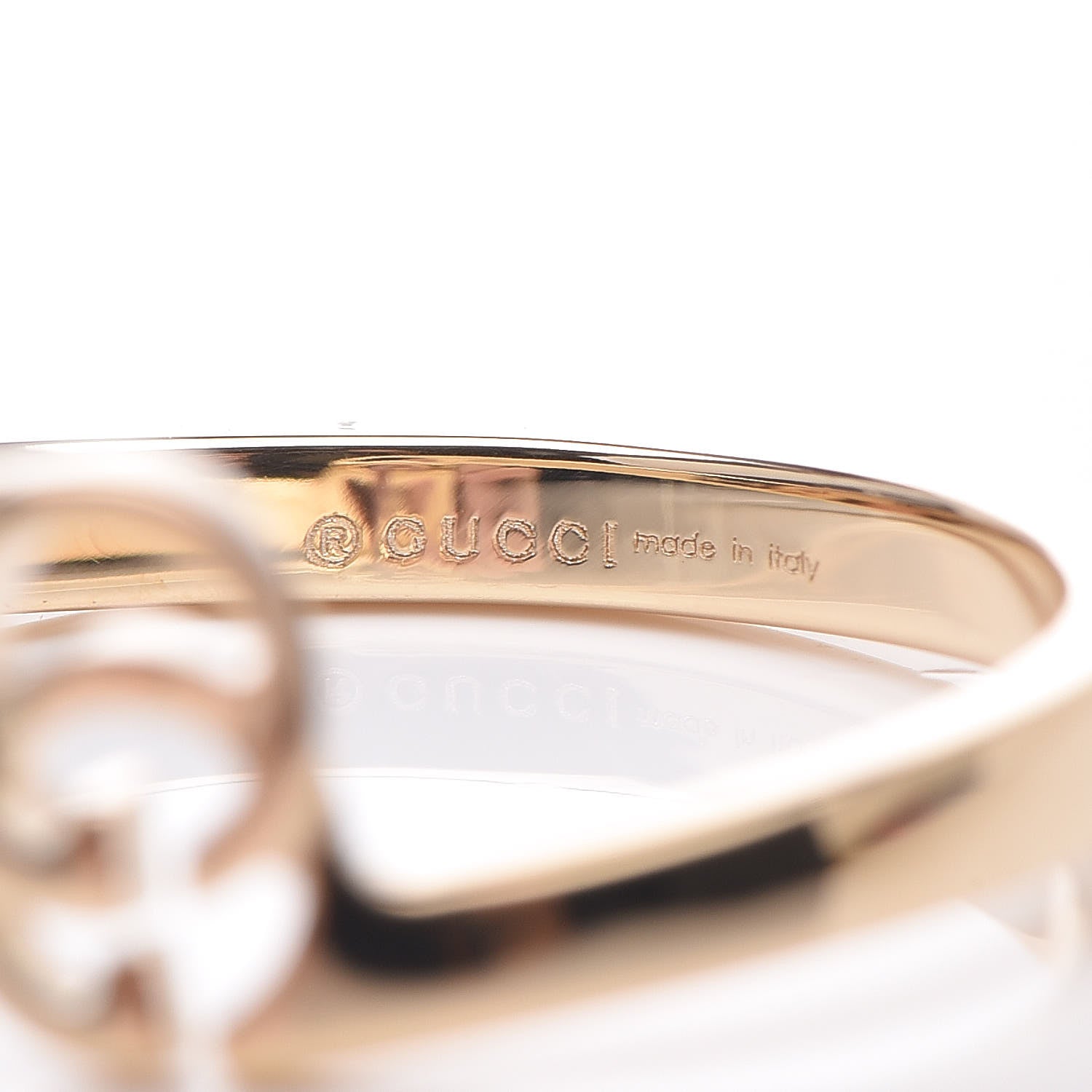 Gucci 18K Yellow Gold Running G Ring 50 5.25 4 of 4