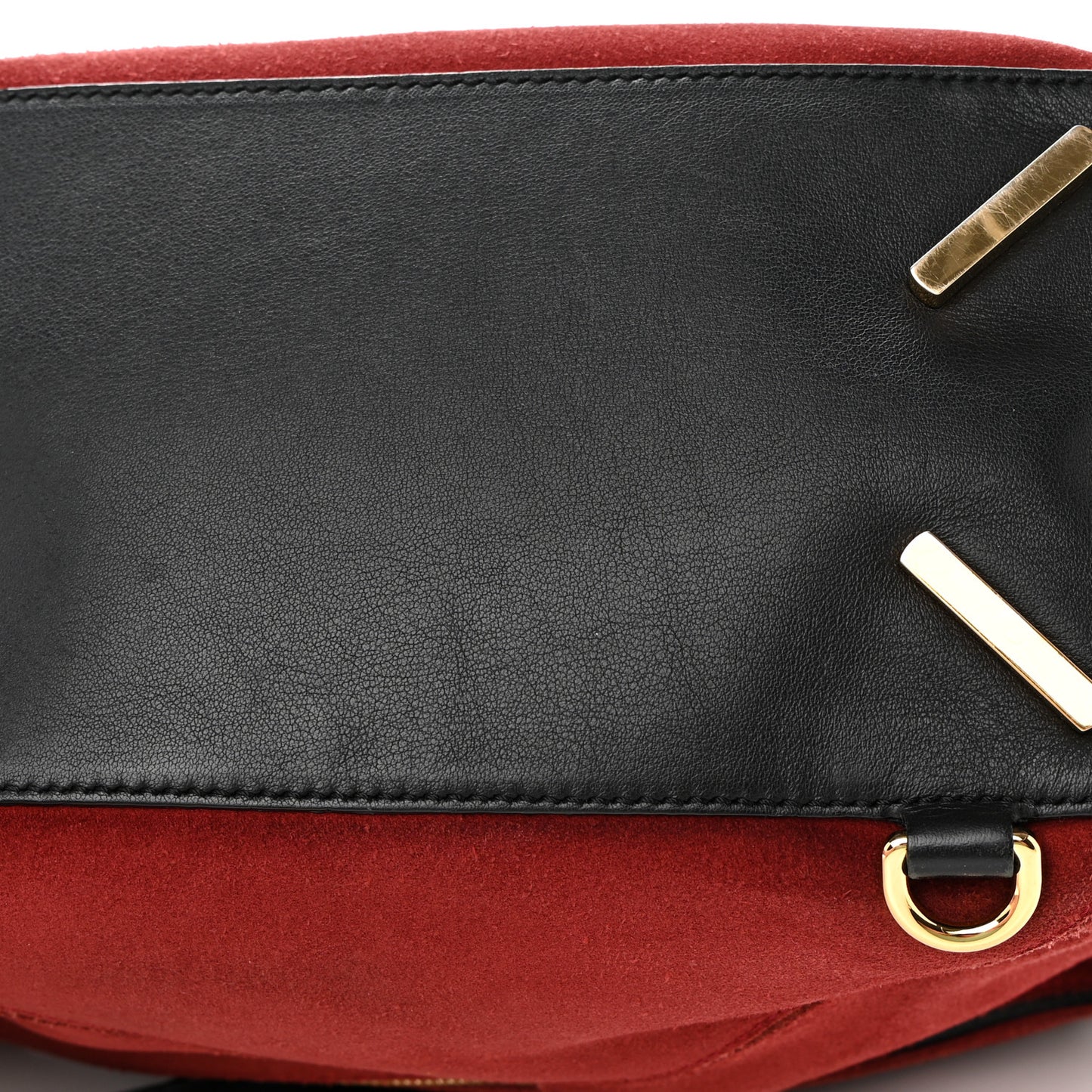Suede Medium Puzzle Bag Red