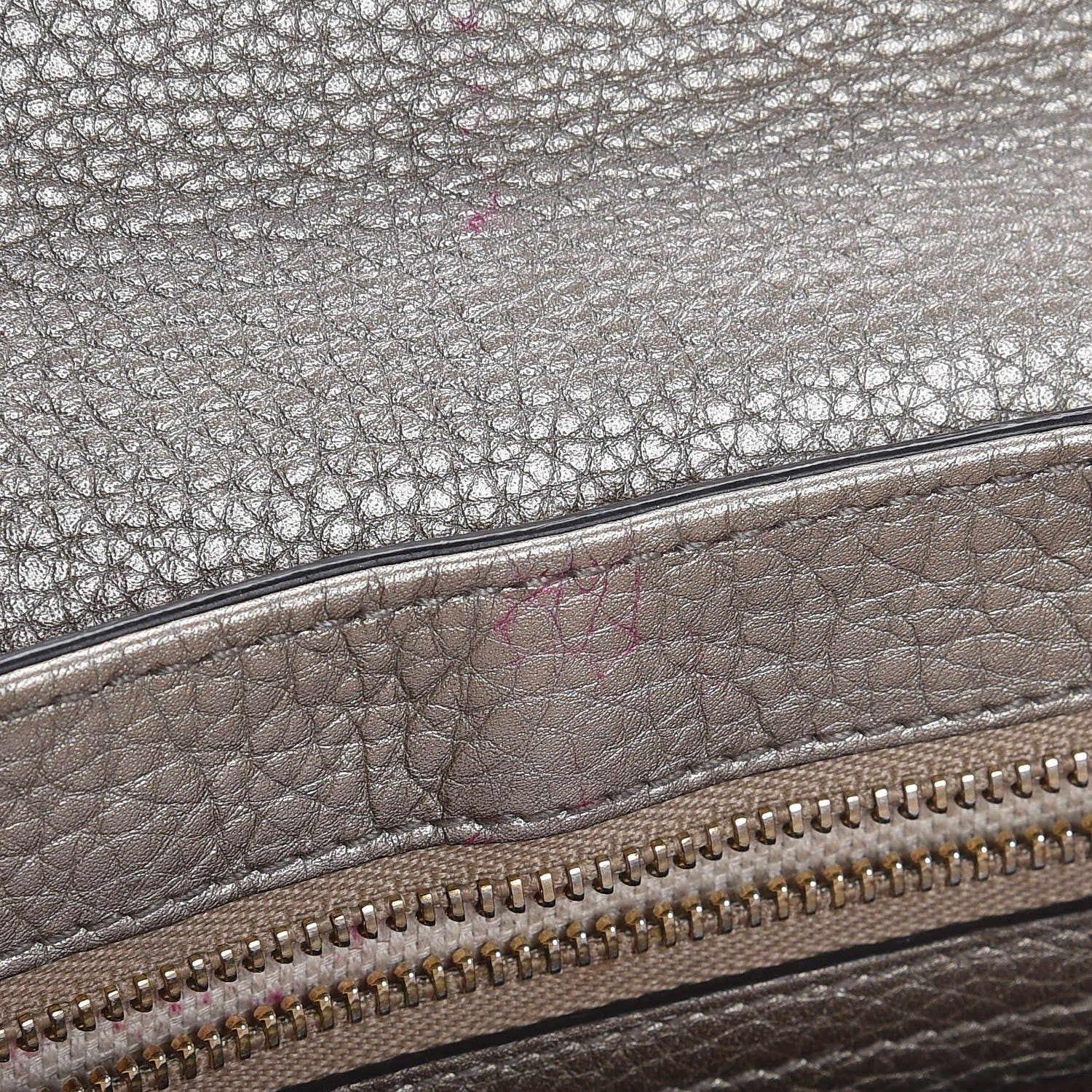 Gucci Metallic Pebbled Calfskin Medium Soho Flap Crossbody Golden Beige 13 of 13