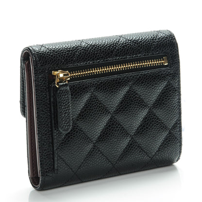 Chanel Caviar Quilted Compact Flap Wallet Black 3 of 8