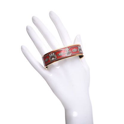 Hermes Enamel Printed Wide Bracelet 65 2 of 5