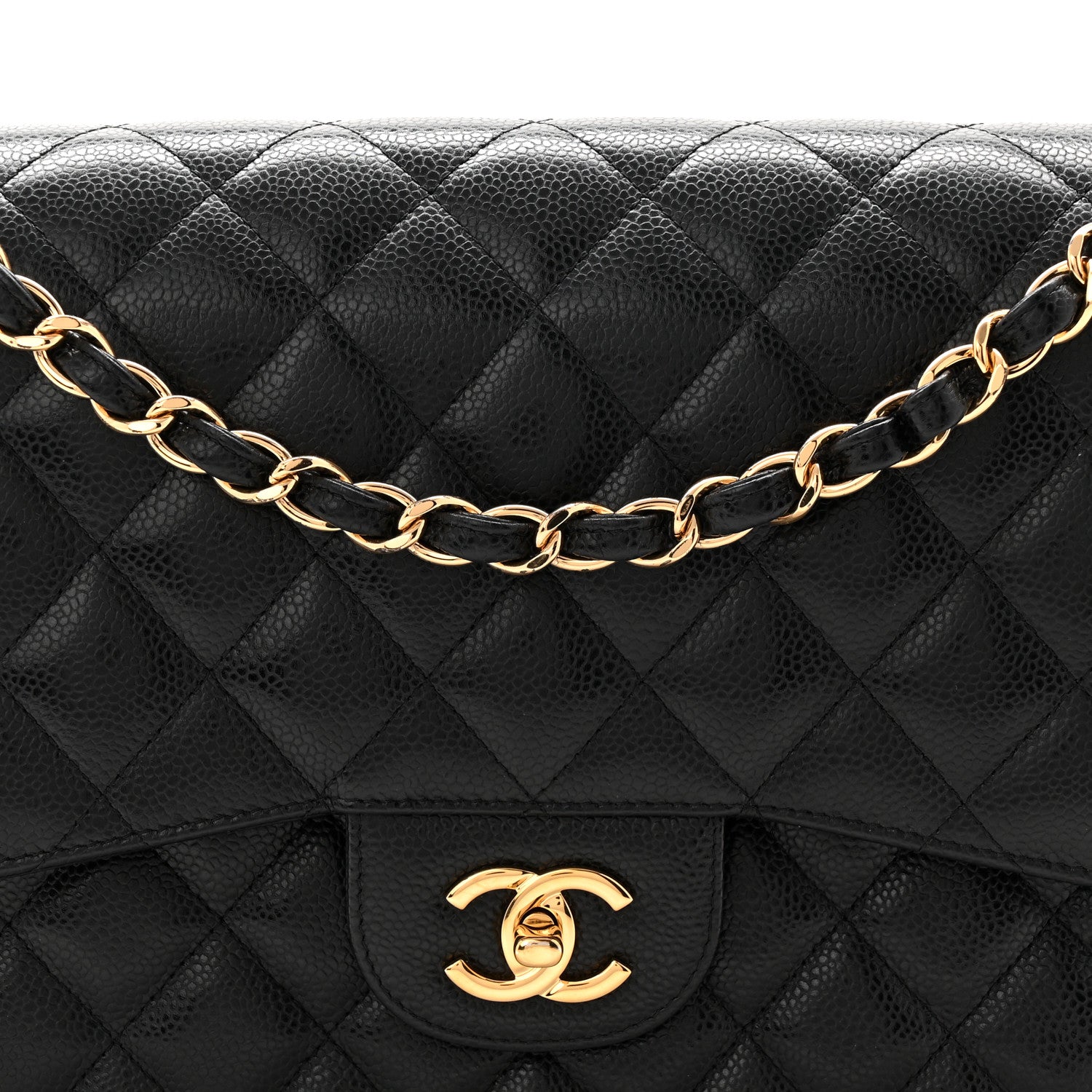 Chanel Caviar Quilted Jumbo Double Flap Black 8 of 10