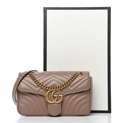 Gucci Calfskin Matelasse Small GG Marmont Shoulder Bag Porcelain Rose 11 of 11