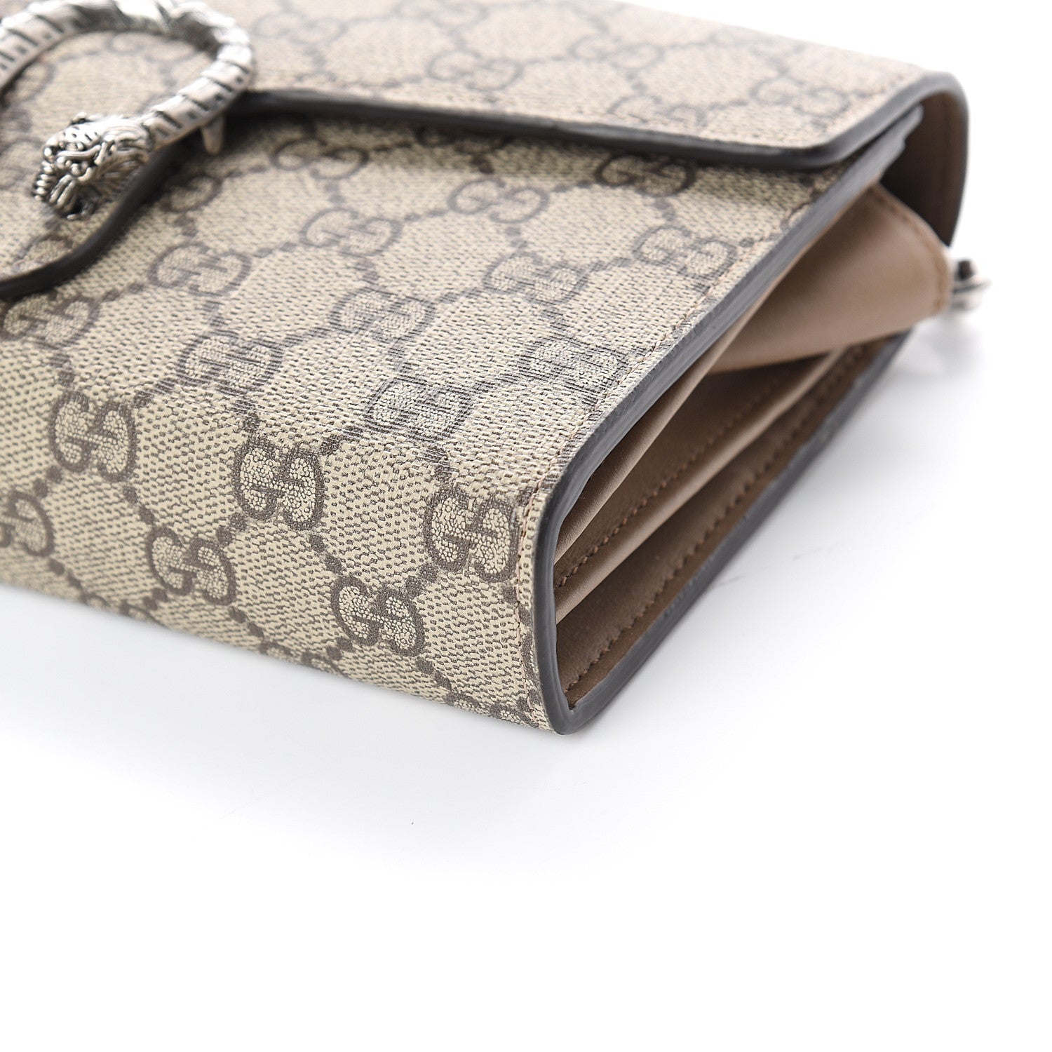 Gucci GG Supreme Monogram Mini Dionysus Chain Wallet Beige Taupe 8 of 8