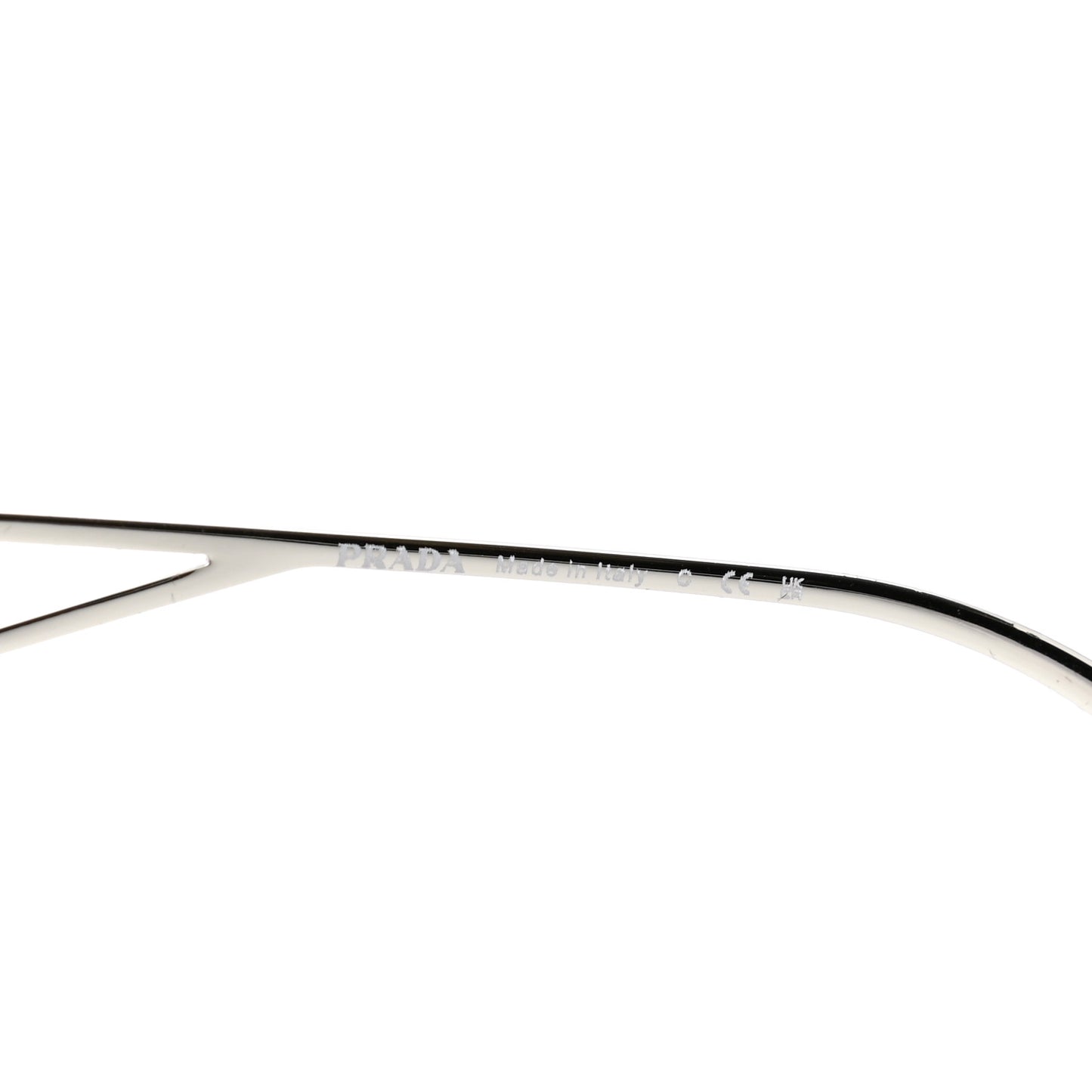 Metal Symbole Triangle Logo Sunglasses SPR57Y Silver