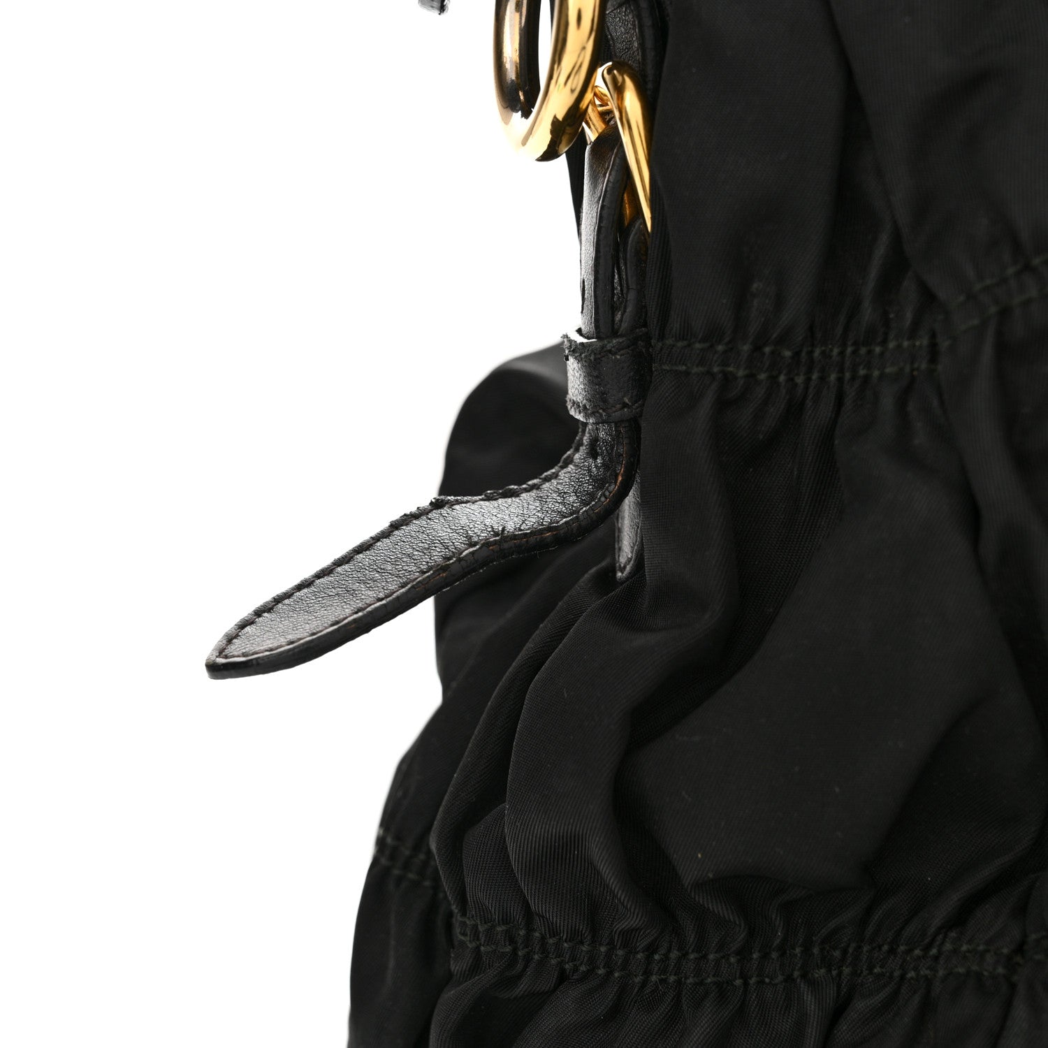 Prada Tessuto Nylon Nappa Braided Gaufre Shopping Satchel Black 13 of 18