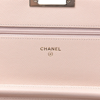 Chanel Caviar Quilted Golden Class Wallet On Chain WOC Light Beige 6 of 12