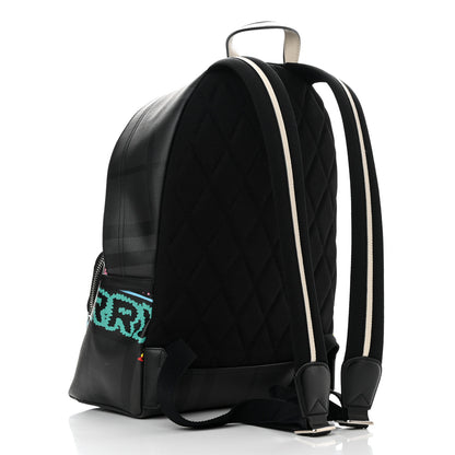 Burberry Canvas London Check Print Abbeydale Backpack Black 3 of 16