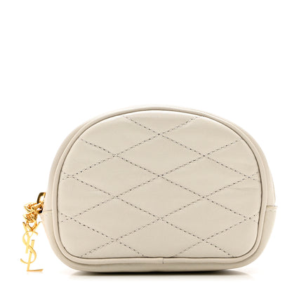 Saint Laurent Lambskin Quilted Lolita Cosmetic Pouch Crema Soft 1 of 6