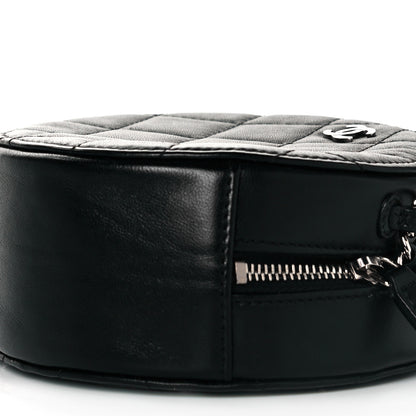 Chanel Lambskin Quilted Round Clutch With Chain Black 5 of 8
