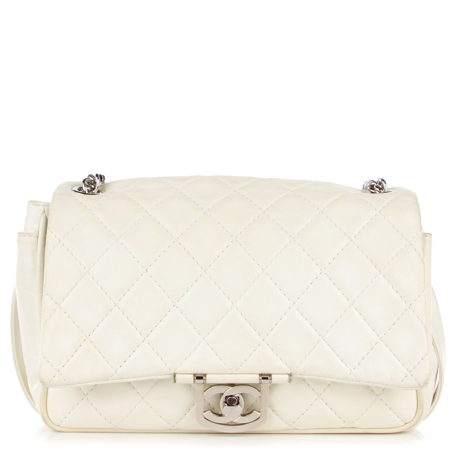 Chanel Lambskin Quilted Jumbo Icons Flap White 1 of 7