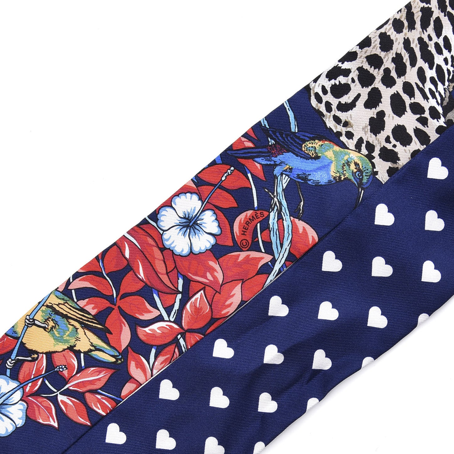 Silk Jungle Love Twilly Marine Rouge Brun