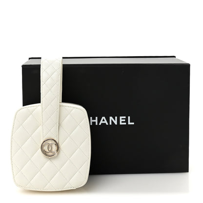 Chanel Lambskin Minaudiere Vanity With Handle White 10 of 10
