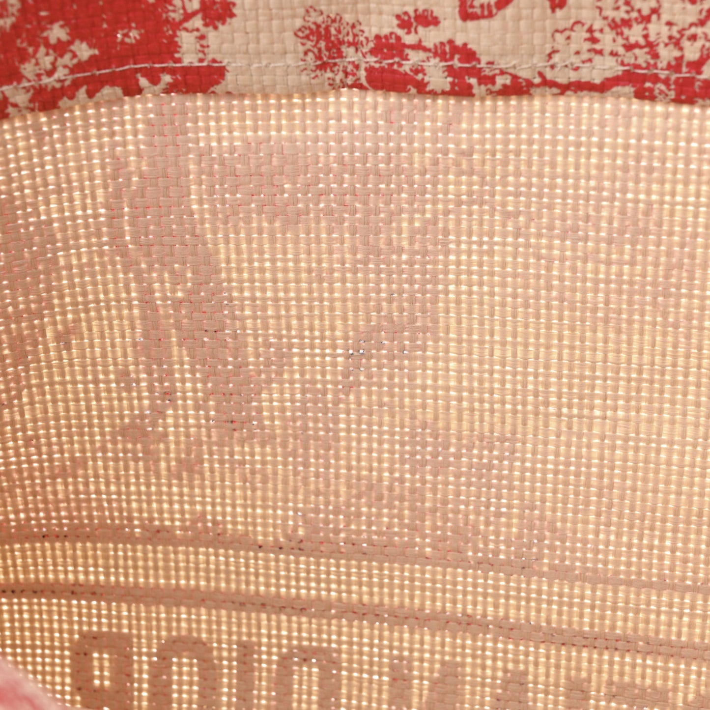 Straw Dioriviera Tote Pink