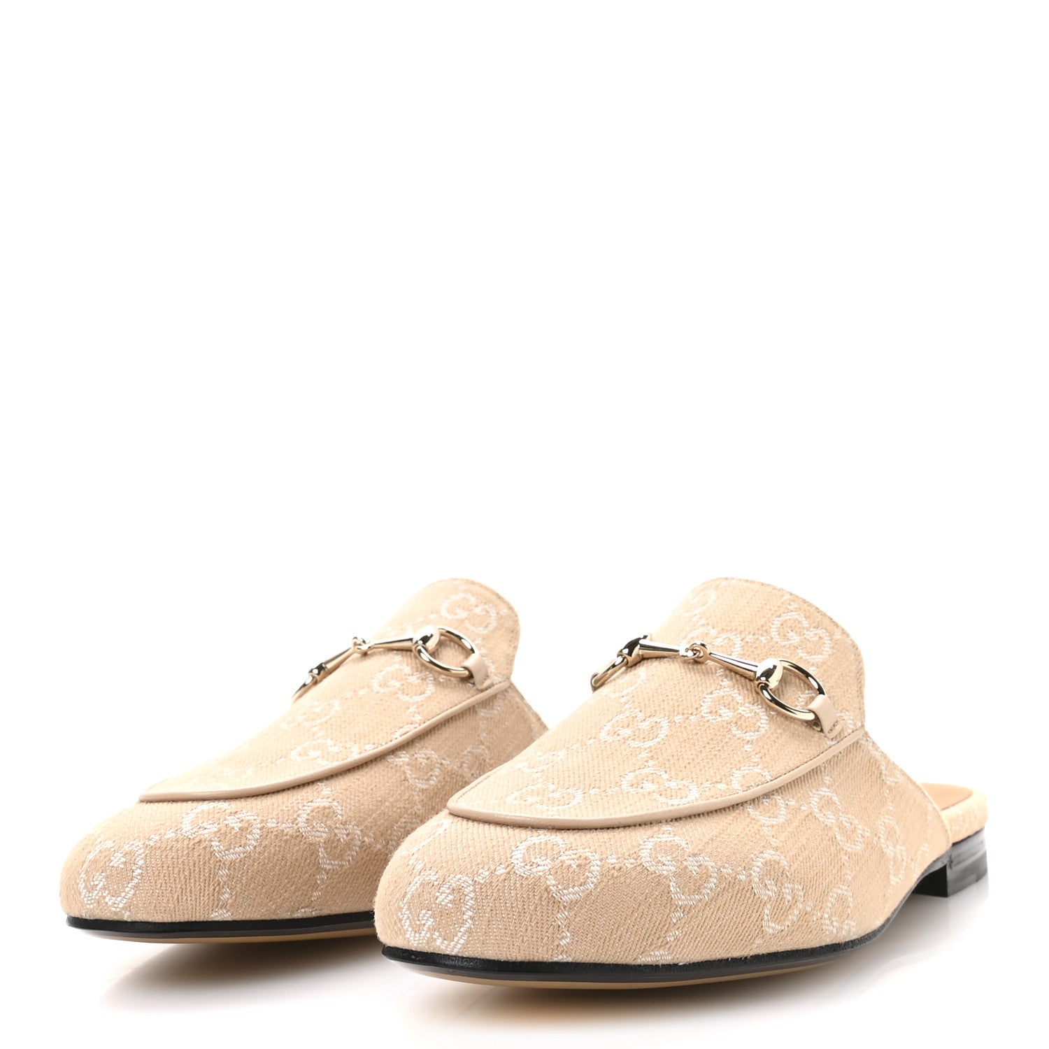 Gucci Summer Denim GG Malaga Kid Womens Princetown Slippers 38 Souffle Rose 4 of 9