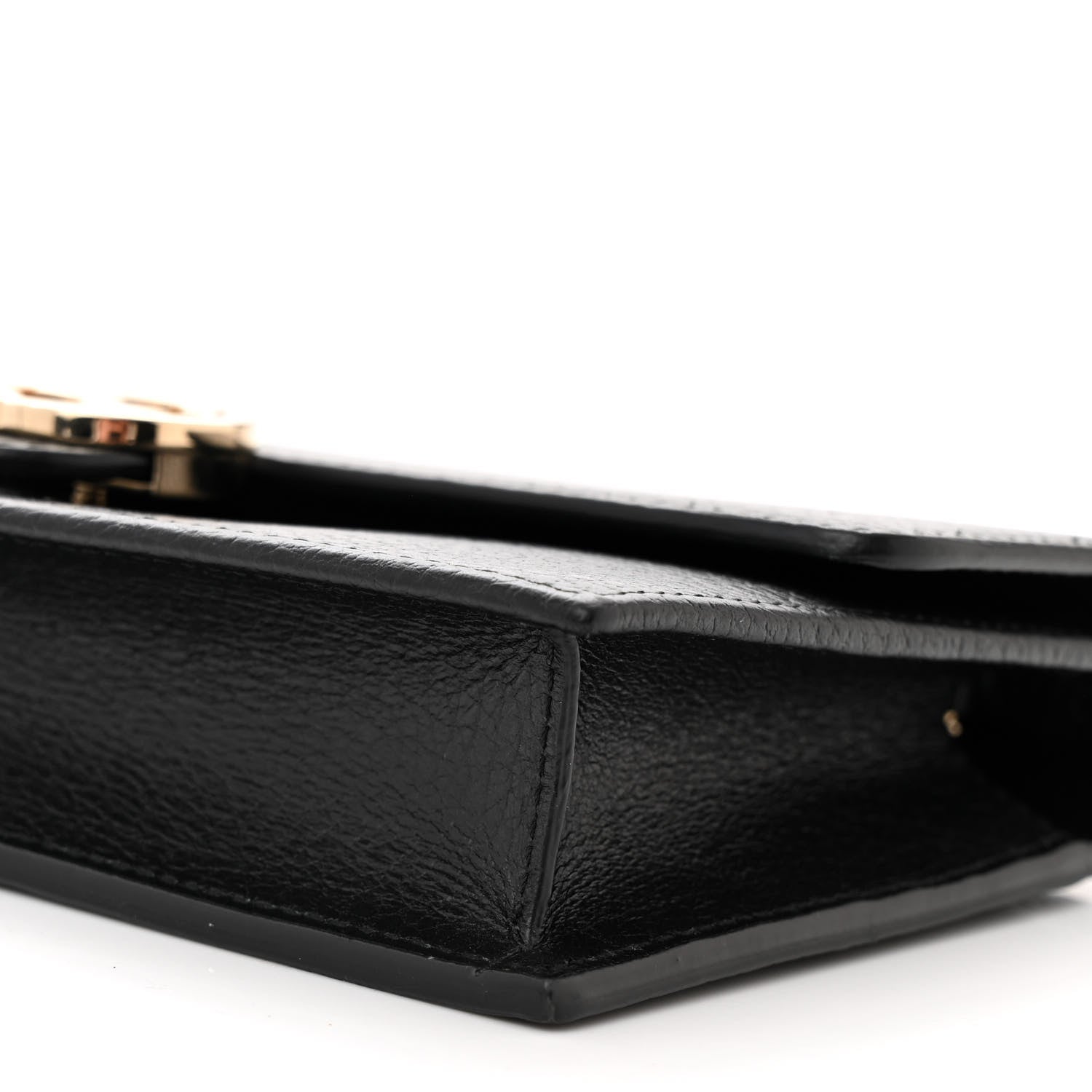 Gucci Dollar Calfskin Interlocking G Chain Wallet Black 10 of 12