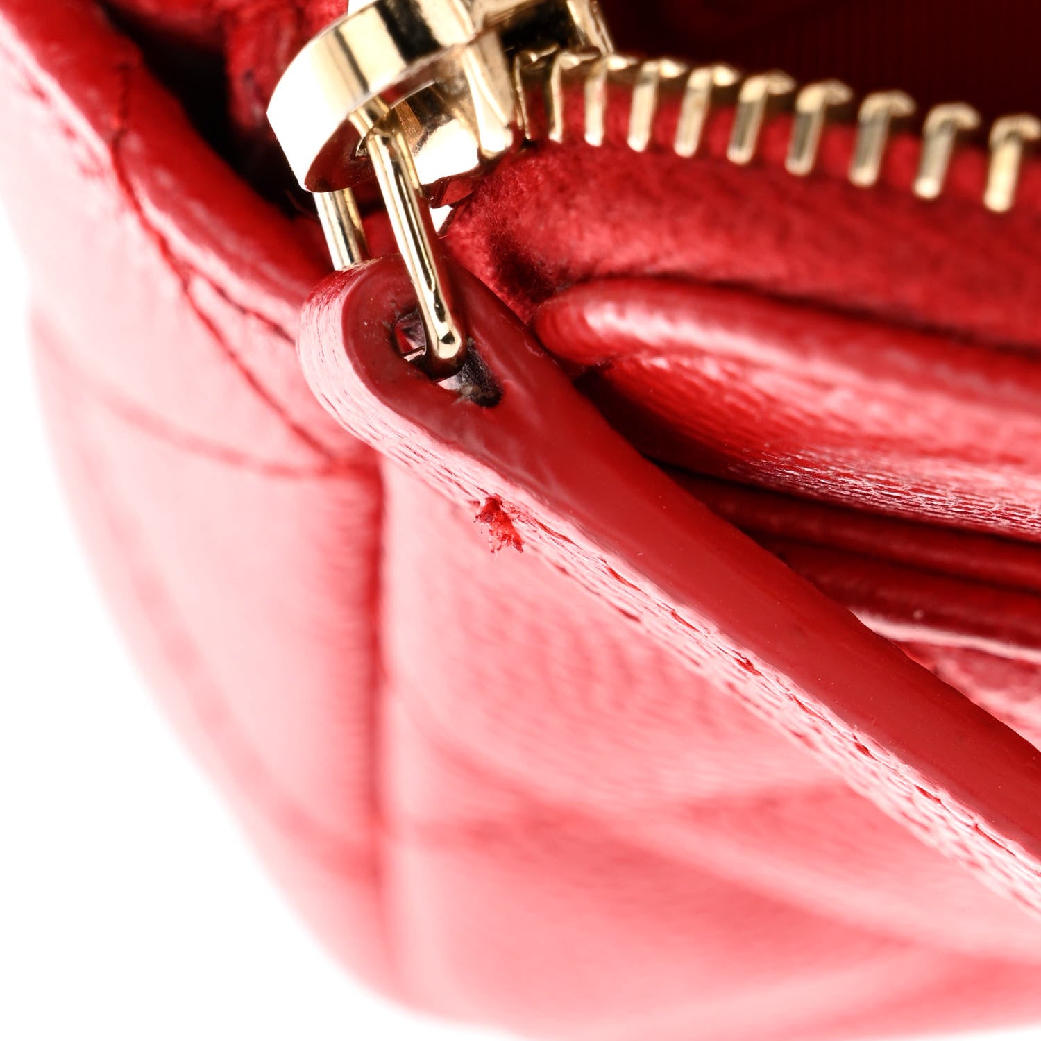 Chanel Caviar Quilted Flap Phone Holder With Chain Red 13 of 16