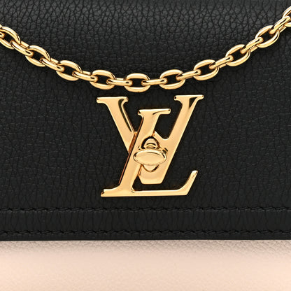 Louis Vuitton Calfskin Lockme Phone Chain Pouch Vanille Black 9 of 11