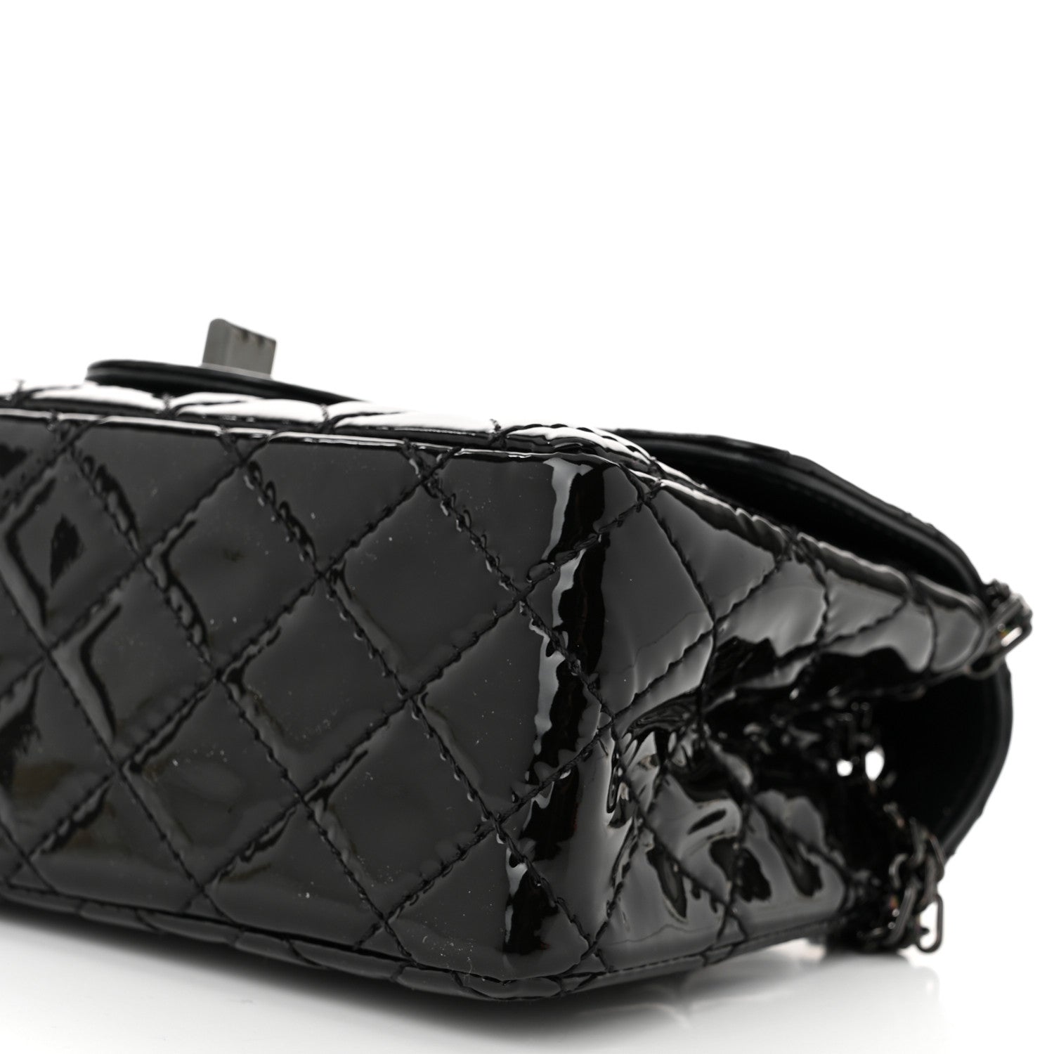 Chanel Patent Calfskin Quilted 2.55 Reissue Mini Flap So Black 10 of 10
