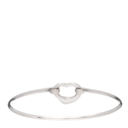 Tiffany Sterling Silver Elsa Peretti Open Heart Bangle 3 of 5