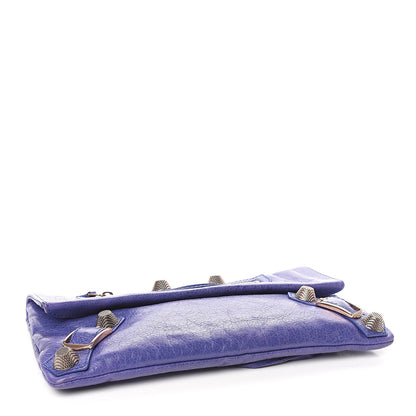 Balenciaga Agneau Giant 21 Rose Gold Hardware Envelope Clutch Bleu Lavande 4 of 7