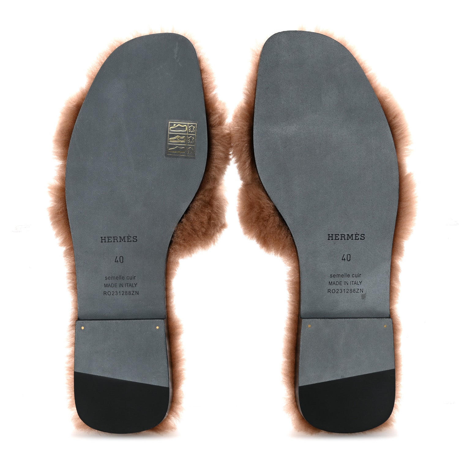 Hermes Woolskin Oran Sandals 40 Naturel 6 of 8