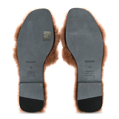 Hermes Woolskin Oran Sandals 40 Naturel 6 of 8
