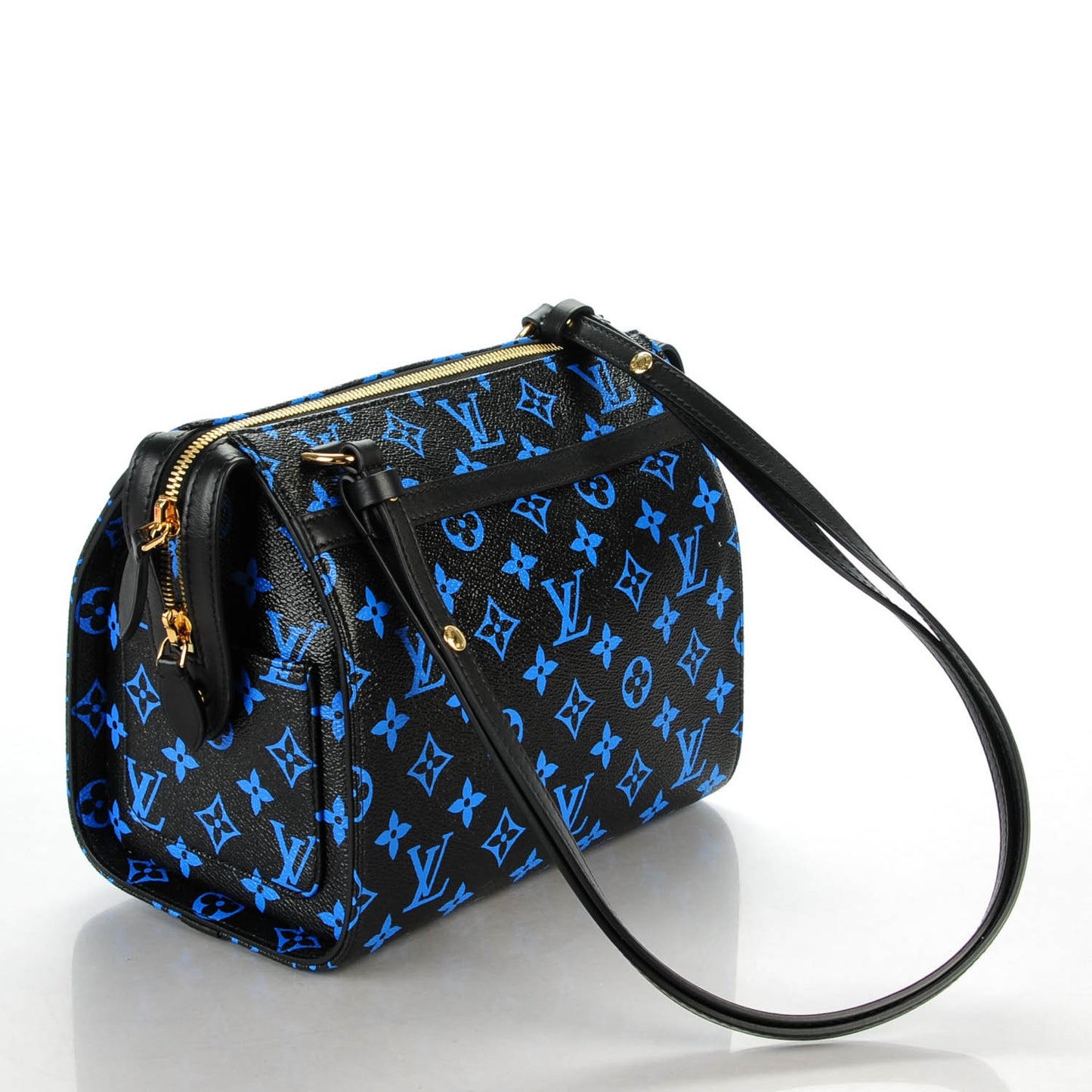 Colored Monogram Speedy Amazon PM Blue Black