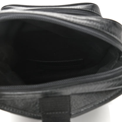 Balenciaga Agneau Logo Explorer Crossbody Messenger Bag Black 5 of 10