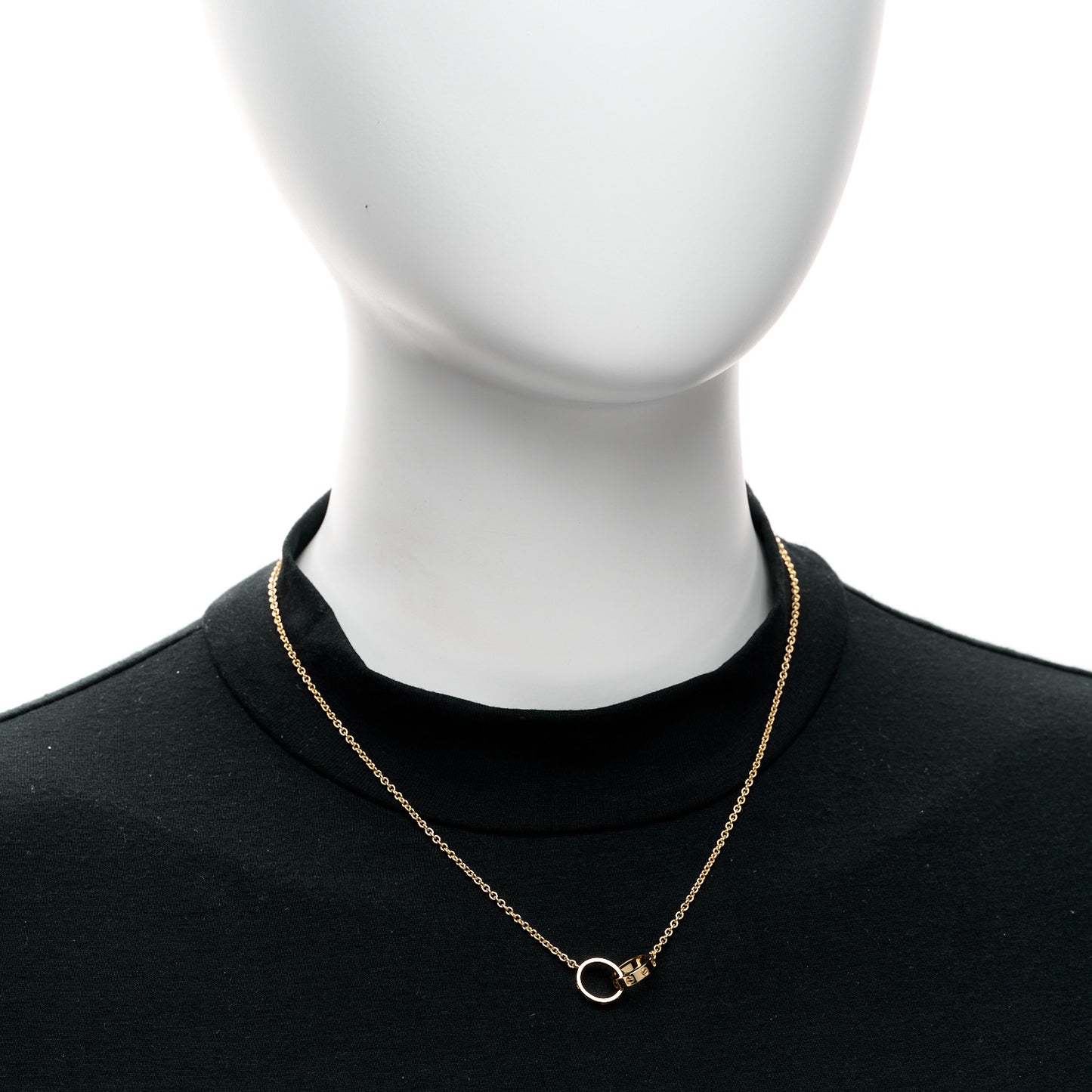 18K Yellow Gold Interlocking LOVE Necklace