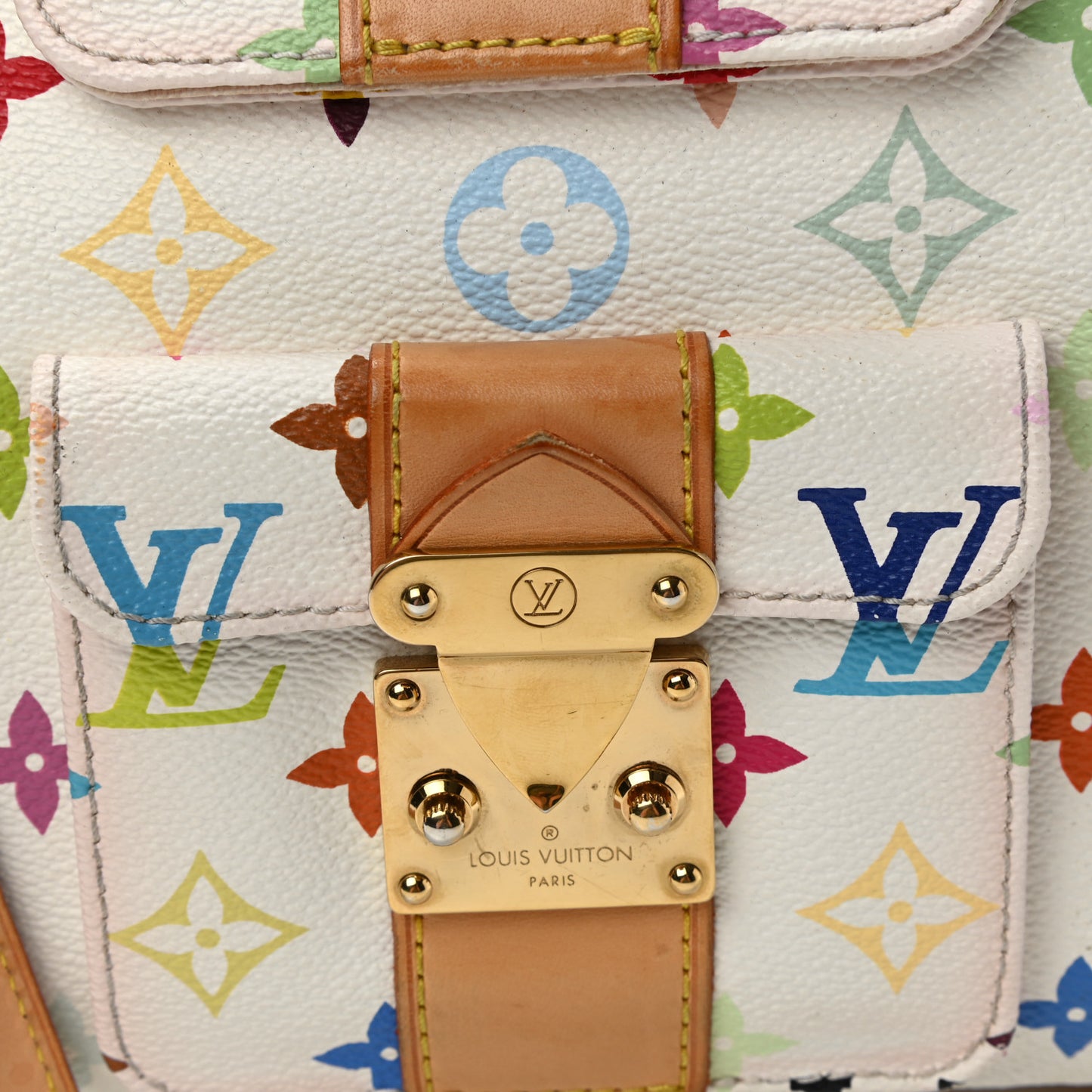 Monogram Multicolor Keepall 45 White